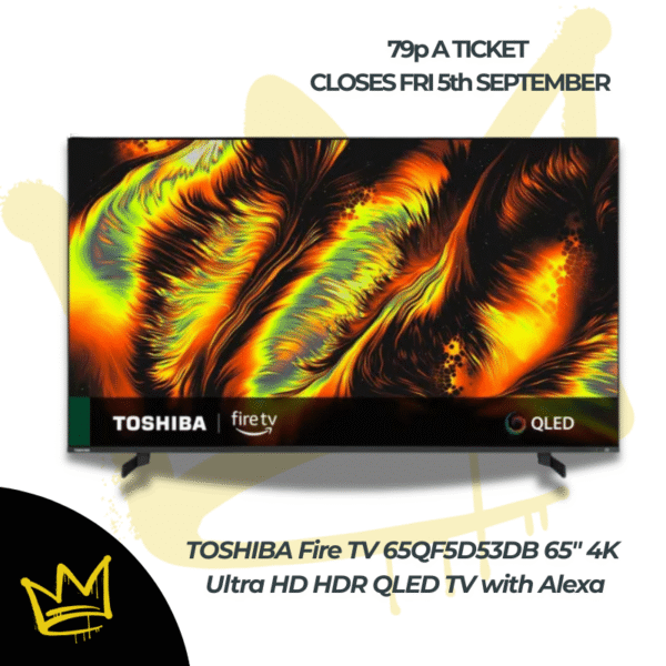 TOSHIBA Fire TV 65QF5D53DB 65" 4K Ultra HD HDR QLED TV with Alexa