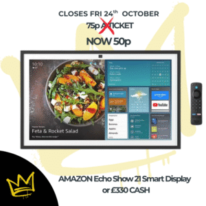 AMAZON Echo Show 21 Smart Display with Fire TV & Alexa Voice Remote or £330 CASH