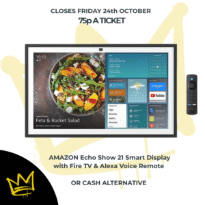 AMAZON Echo Show 21 Smart Display with Fire TV & Alexa Voice Remote or £330 CASH