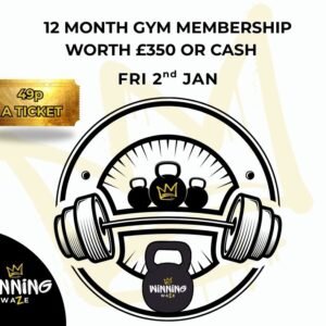 12 MONTH GYM MEMBERSHIP WORTH £350 OR THE CASH