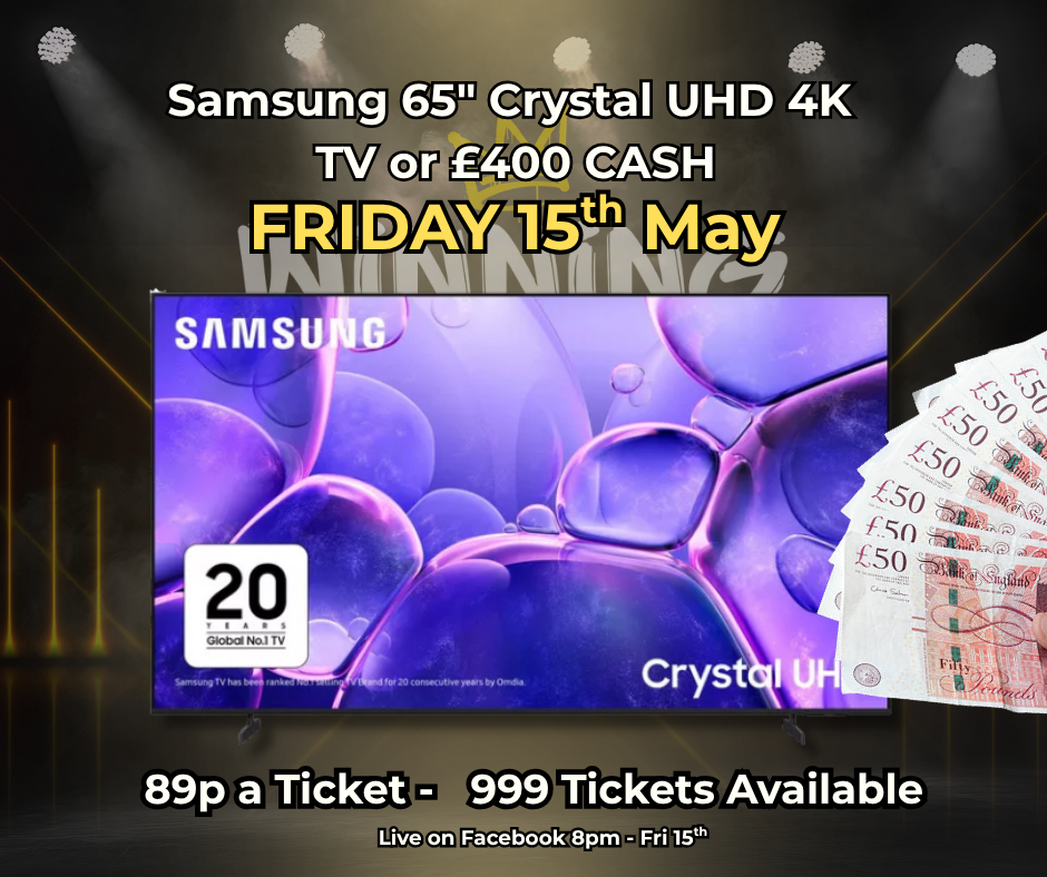 Samsung 65" TV or £400 CASH