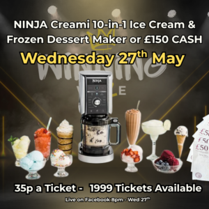 NINJA Creami Ice Cream & Frozen Dessert Maker or £150 CASH