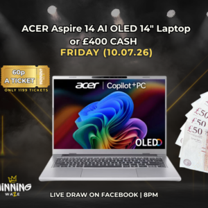 ACER Aspire 14 AI OLED 14" Laptop or £400 CASH