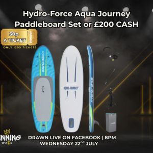 Hydro-Force Aqua Journey Paddleboard Set or £200 CASH
