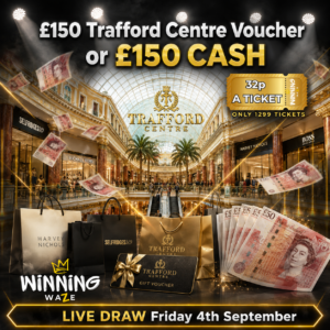 £150 Trafford Centre Voucher or £150 CASH