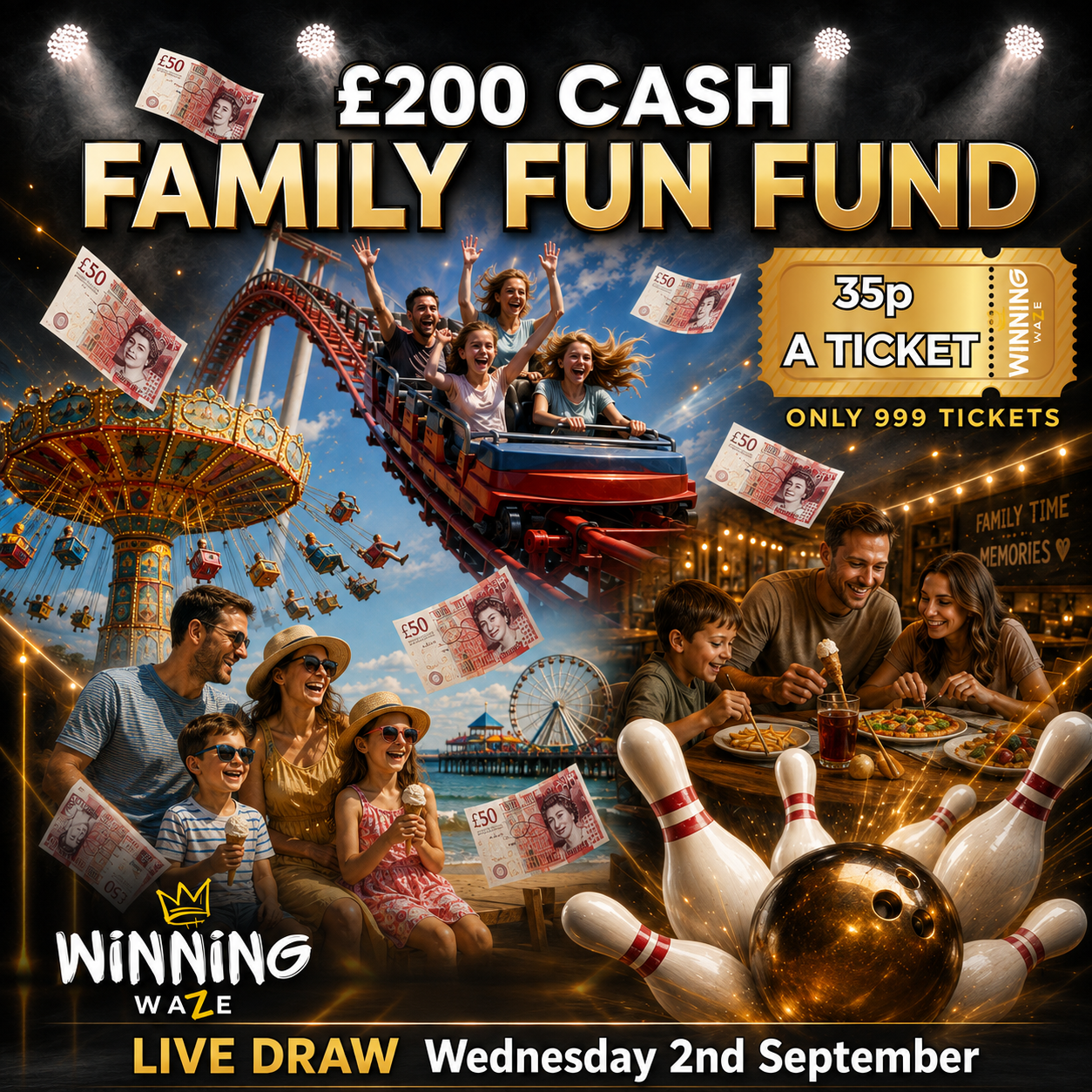 Family Fun Fund £200 CASH